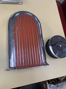 Vintage Polished Aluminum Hillborn Style Blower Air Scoop 9" by 14” 5 1/4” Open - Picture 1 of 8