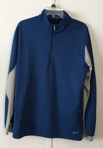 Nike Golf Therma-Fit 1/4 Quarter Zip Men’s Medium Blue Performance Pullover - Picture 1 of 6