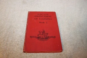 1934 The Advancement of Learning by Francis Bacon, HB - Imagen 1 de 4