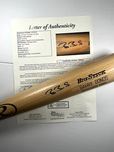 BARRY BONDS SIGNED BASEBALL BAT S.F. GIANTS JSA LOA AUTHENTIC AUTOGRAPH - Picture 1 of 3