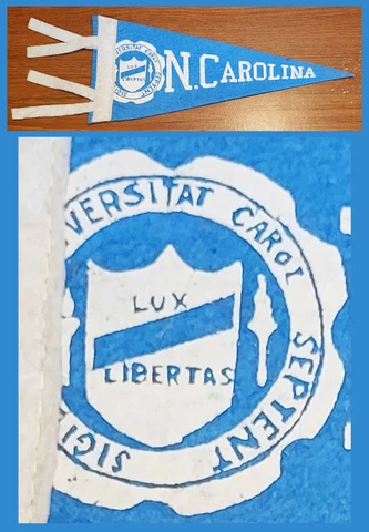 VINTAGE 1940’s University of North Carolina Tar Heels Football Pennant!  WOW!! Cover