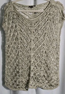 Eileen Fisher Sleeveless Knit Crochet Top Pullover Sweater Women’s Size Large - Picture 1 of 7