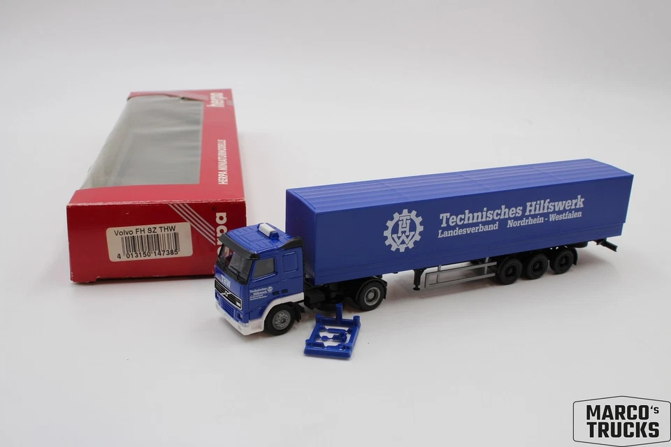 Herpa Volvo FH12 semi-trailer "THW LV NRW" 147385 1:87 /H22081 — 第 1/1 张图片