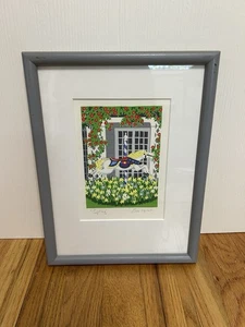 Eric Holch “Spring” Roses Carousel Horse Pencil Signed Art Print Framed 5 x 7 - Picture 1 of 5