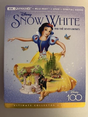 Disney Snow White and the Seven Dwarfs LIKE NEW 4K /  Blu Ray / DVD Combo Pack - Image 1 of 4