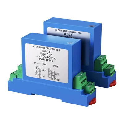 Hall Voltage Transmitter DC Signal Converter 35mm DIN Rail 0-5V 20V 100V 500V - Image 1 of 4