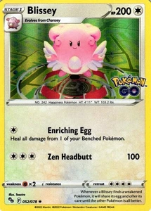 Pokémon Blissey Raro Holo 052/078 Pokemon GO TCG - Imagen 1 de 2