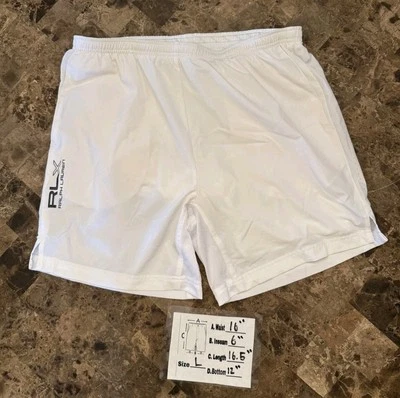 Ralph Lauren RLX Performance Shorts White Quick-Dry Athletic Comfortable Golf  - Image 1 of 4