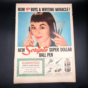 Bolígrafo Scripto Super Dollar Publicidad 1967 Escritura Oficina De Colección Original - Imagen 1 de 4
