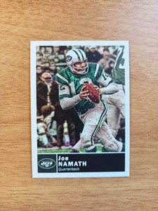 JOE NAMATH 2010 TOPPS MAGIC "MINI" FOOTBALL CARD-#12-JETS-NFL HOFer 🏈🔥