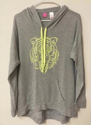 Suéter con capucha gris Hard Candy para dama con tigre XL 15-17 Foto 1 de 4