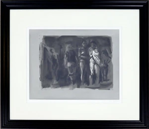 Mid Century Modern Framed Sott Ground Etching Aquatint Signed Eric Fischl Shower - Picture 1 of 6