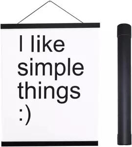 Magnetic Poster Hanger Frame, 8x10 8x12 8x24 Light Wood Wooden Magnet Canvas Art - Picture 1 of 6
