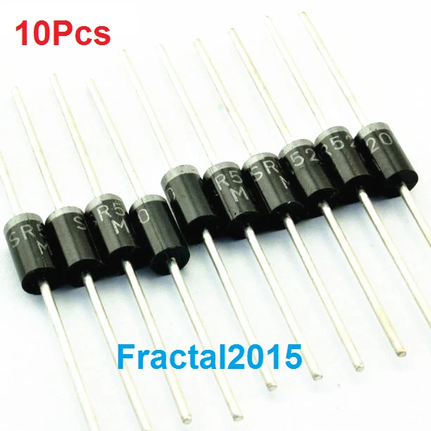 10PCS SR5200 MBR5200 SB5200 diode schottky 5A/200 V - Imagen 1 de 1