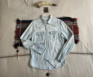 Camisa Denim Supply EE. UU. M Trabajo Utilidad Bolsillo Fábrica Desvanecimiento RRL-esque LNWOT Ralph - Imagen 1 de 17