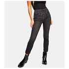 Free People We The Free Sz 32 NEW Black High Rise Lovers Knot Lace Up Jeans
