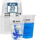 (20 Pcs) Reli. 8 oz Paint Mixing Cup/Resin Mixing Cups | Disposable Measuring