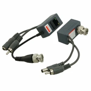 2 Coax CCTV video Audio Power Balun Transceiver CAT5 cable BNC RJ45 camera - Picture 1 of 1