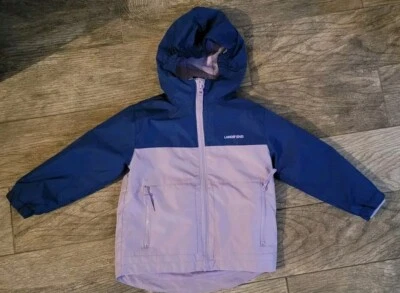 Lands End 3 in 1 Girls Jacket Parka Hooded Water Resist Outdoor Purple SZ 4 NEW - Image 1 of 4