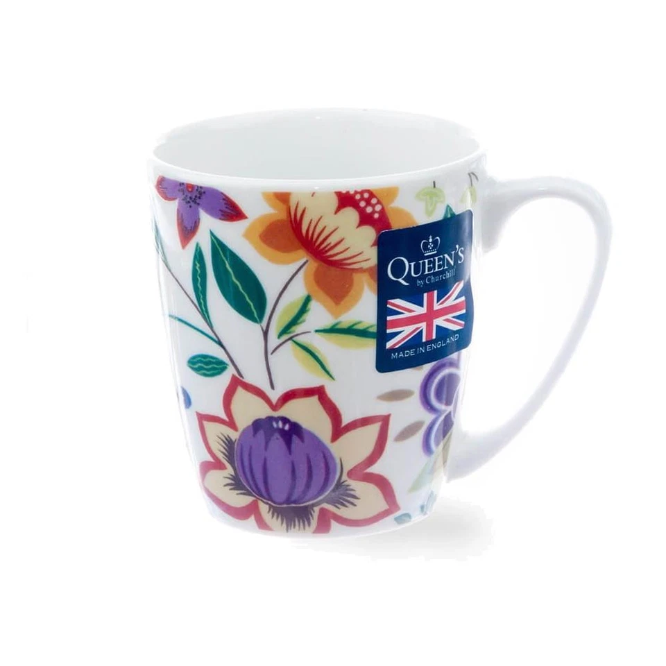 Patterned Cup Coffee Mug Hippie Florals Abstract Pink Acorn Queens by Churchill - Image 1 of 1