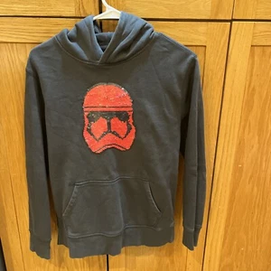 Gap Boys Star Wars Stormtrooper Hoodie Gray XX Large (14-16) Sequin Disney - Picture 1 of 8