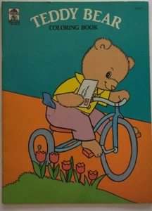 Libro da colorare orsacchiotto vintage Merrygold Press 1967 mai usato - Foto 1 di 4