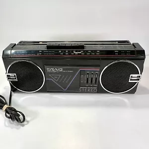 Vintage Craig Ghettoblaster Kassettenrekorder AM FM Stereo Grafik Equalizer Radio - Bild 1 von 12