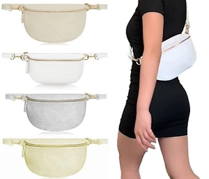 Bum Bag Medium Sling Crossbody Clutch Multi Use 3 in 1 Italian Leather (Lighter) - Picture 1 of 36