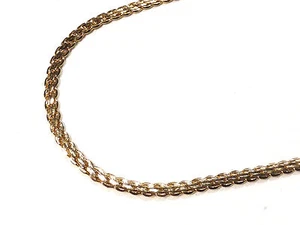 Bijou alliage doré collier maille fantaisie necklace - Picture 1 of 3