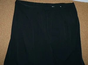 American Woman Lord & Taylor Plus 20W Skirt Black Silk Fast Shipping - Picture 1 of 5