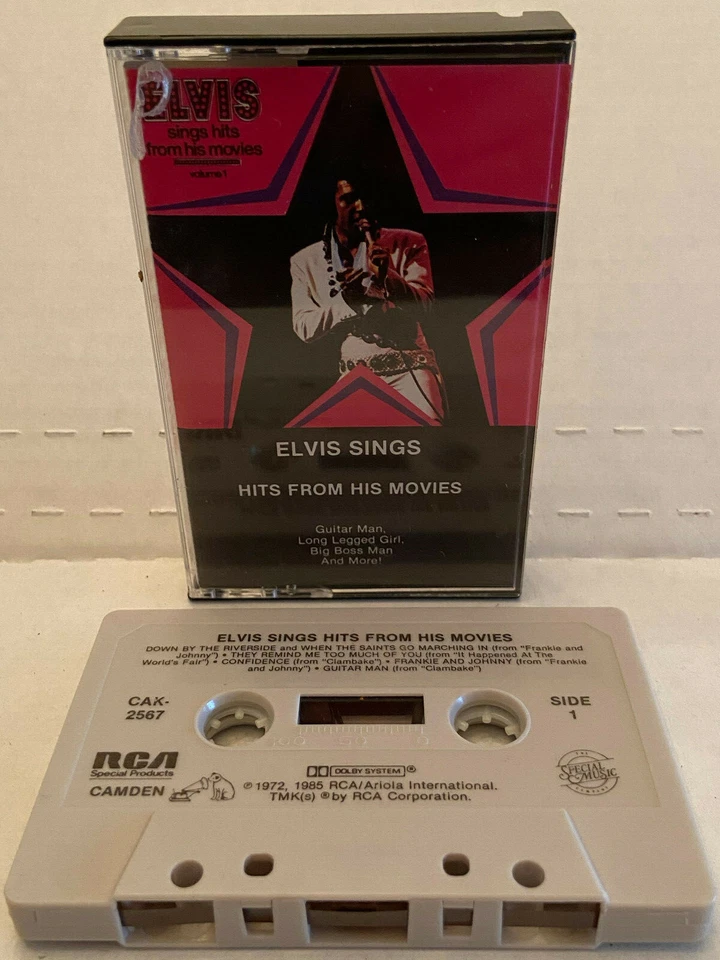 Elvis Sings Hits from his Movies Cassette tape 1985 RCA - Image 1 of 1