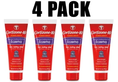 Cortizone 10, 4 PACK, for Lotion for Eczema Maximum Strength, 3.5 oz each x 4 - Image 1 of 4