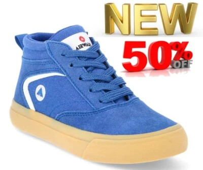 Airwalk Niños Zapatos Talla 2 Crave Zapatillas altas Azul Monopatín Color Real NUEVO Foto 1 de 4