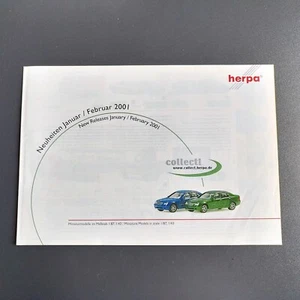 HERPA  toy cars and trucks German/English  brochure / catalog Jan/Feb 2001 - Picture 1 of 12