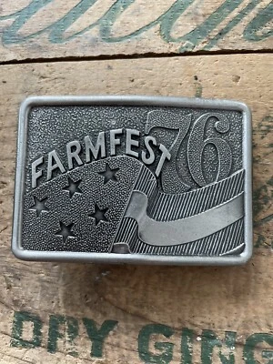 Hebillas Lewis Hebillas De Colección Peltre Farmest 76 Edición Limitada Western Cinturón Foto 1 de 4