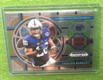 SAQUON BARKLEY PRIZM PENN STATE JERSEY #26 CARD 2019 Panini Prizm DraftPicks - Image 1 of 4