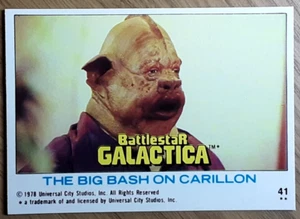 1978 Battlestar Galactica U.K Edition Card 41 THE BIG BASH ON CARILLON - Picture 1 of 3