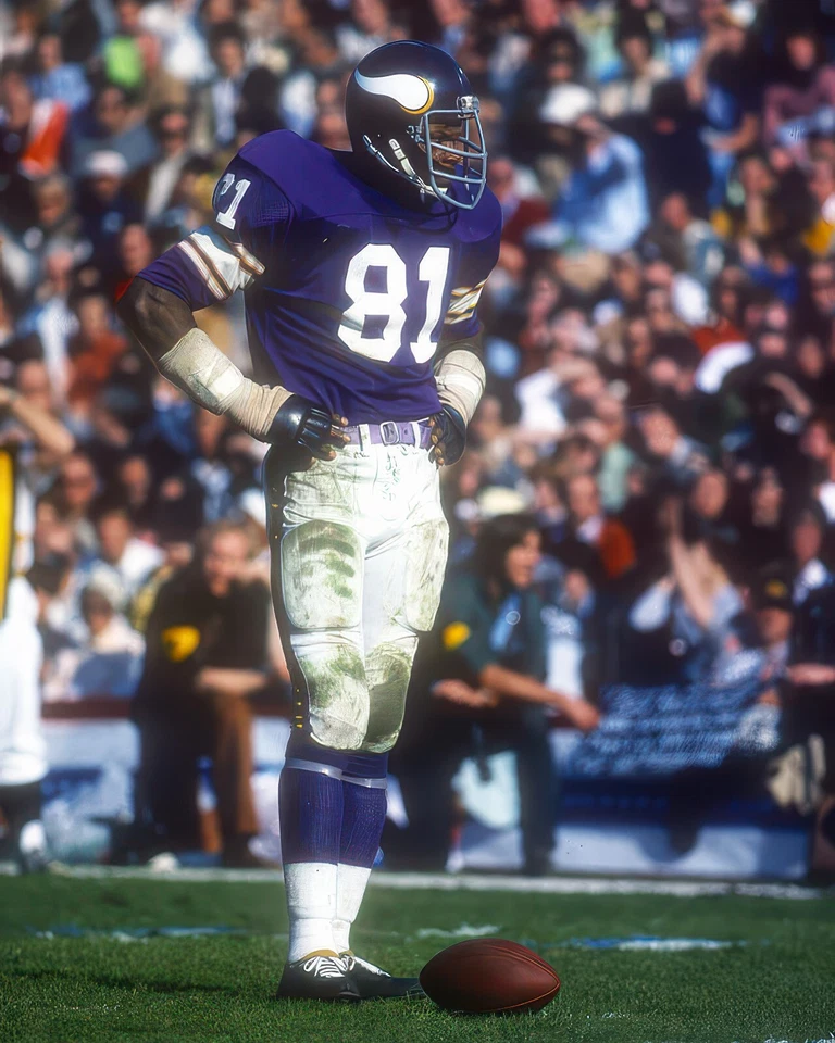 Impresión fotográfica brillante Carl Eller #81 Minnesota Vikings NFL 8"X10" 3 MIN Foto 1 de 1