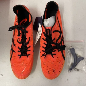 Asics Unisex Adults Sunrise Red Black Gun Lap 2 1093A131 Track Shoes Size 10H - Picture 1 of 8