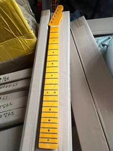 Electric Guitar Neck 21 Frets Yellow Canada Maple for Fender TL Tele Replacement - Picture 1 of 5