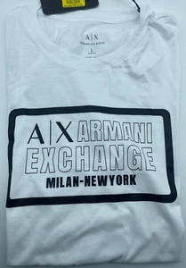 NEW Men's Armani Exchange Regular Fit Short-Sleeve Shirt White L 0029 - Bild 1 von 1