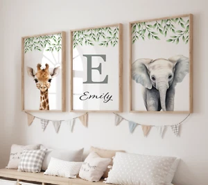 Stampe personalizzate asilo animali safari, foglie botaniche, tema giungla - Foto 1 di 10