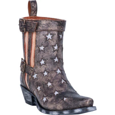 Botines de cuero negro envejecido Dan Post Star Struck para dama DP4078 Foto 1 de 4