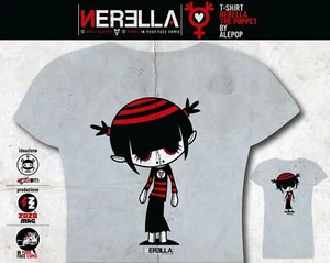 Nerella the Puppet di AlePop T-Shirt In your Face Comix da Donna Taglia S - Imagen 1 de 9