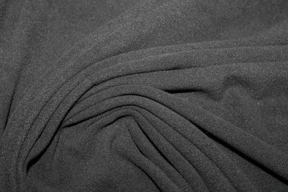 Micro Polarfleece 3,30€/m²  Sweatstoff schwarz Meterware LE34 - Bild 1 von 1