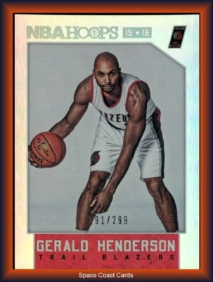 2015-16 Hoops Silver Trail Blazers Basketball Card #61 Gerald Henderson /299 - Image 1 of 2