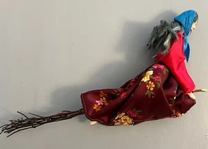 Vintage Hexe Puppe Halloween handgefertigte hängende genähte Kleidung okkult - Bild 1 von 17