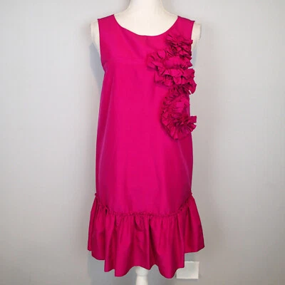 Женское платье ROBERT RODRIGUEZ размер 6 ярко-розовое 100% шелк отличное состояние товара - Изображение 1 из 4