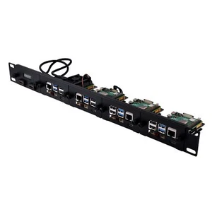 GeeekPi 1U Rack Mount for Raspberry Pi 5/4B with 4PCS PCIe to M.2 NVMe SSD Adap - Picture 1 of 1