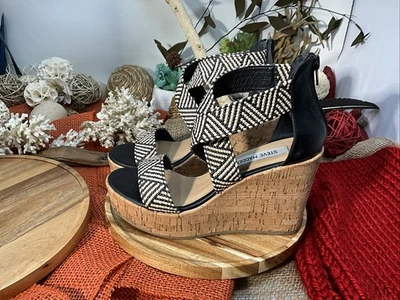 Sandalias de cuña de corcho Steve Madden Elwyn para mujer talla 7M Foto 1 de 4
